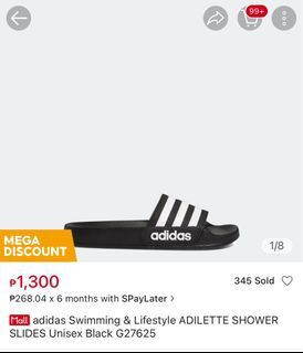 Adidas Swimming & Lifestyle ADILETTE SHOWER SLIDES Unisex Black G27625