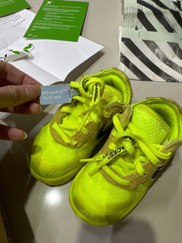 Air Force 1 off white volt AF1 OW volt Babies Kids Babies Kids Fashion on Carousell