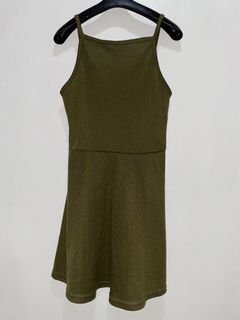 Army Green Jersey Dress