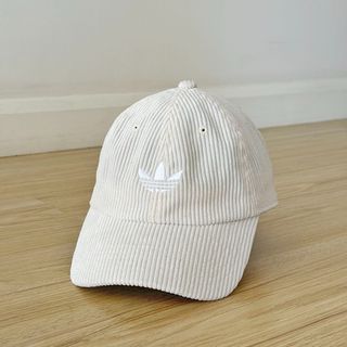 Authentic ADIDAS Cream Corduroy Hat Baseball Cap Youth Size fits Womens Small