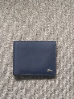 AUTHENTIC Lacoste Men’s Leather Wallet Blue