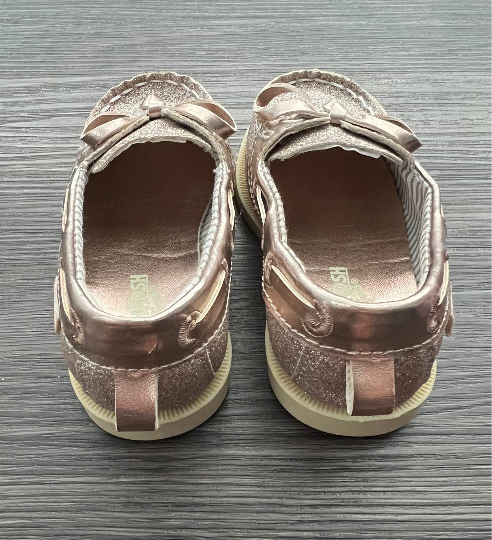 BN OshKosh Toddler Girls Rose Gold Boat Shoes Babies Kids Babies Kids Fashion on Carousell