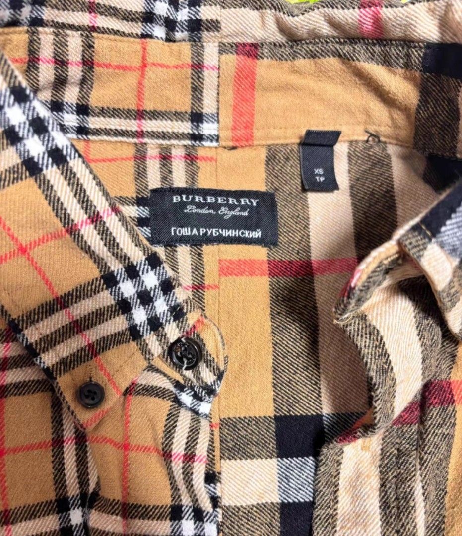 Burberry x gosha flannel new arrivals