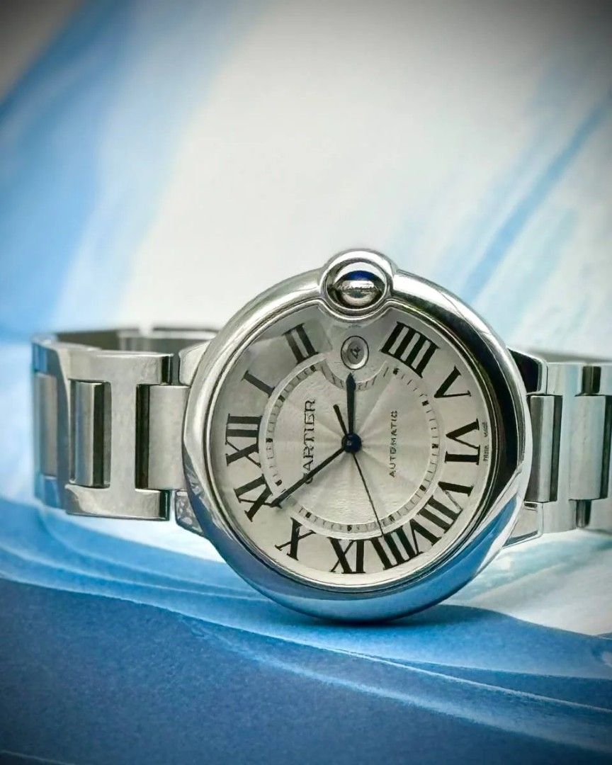 Cartier Ballon Bleu 3001 Silver Dial Steel Luxury Watches on Carousell