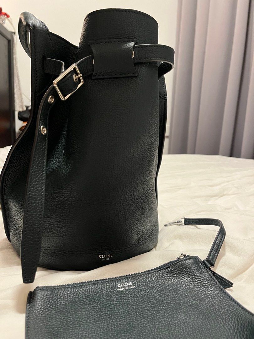 Celine Bucket Bag Dark Green with coin pouch Women s Fashion Bags Wallets Purses Pouches on Carousell