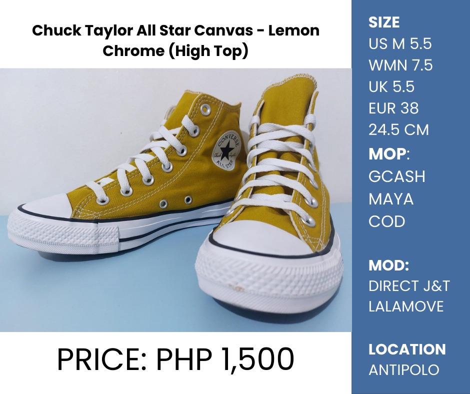 Lemon chrome converse top