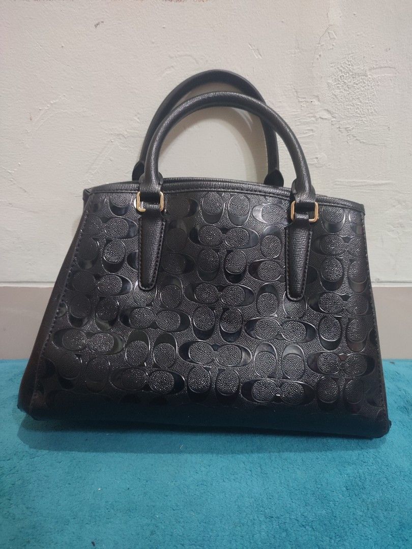 Coach Margot Carryall In Signature Debossed Leather Crossbody bag