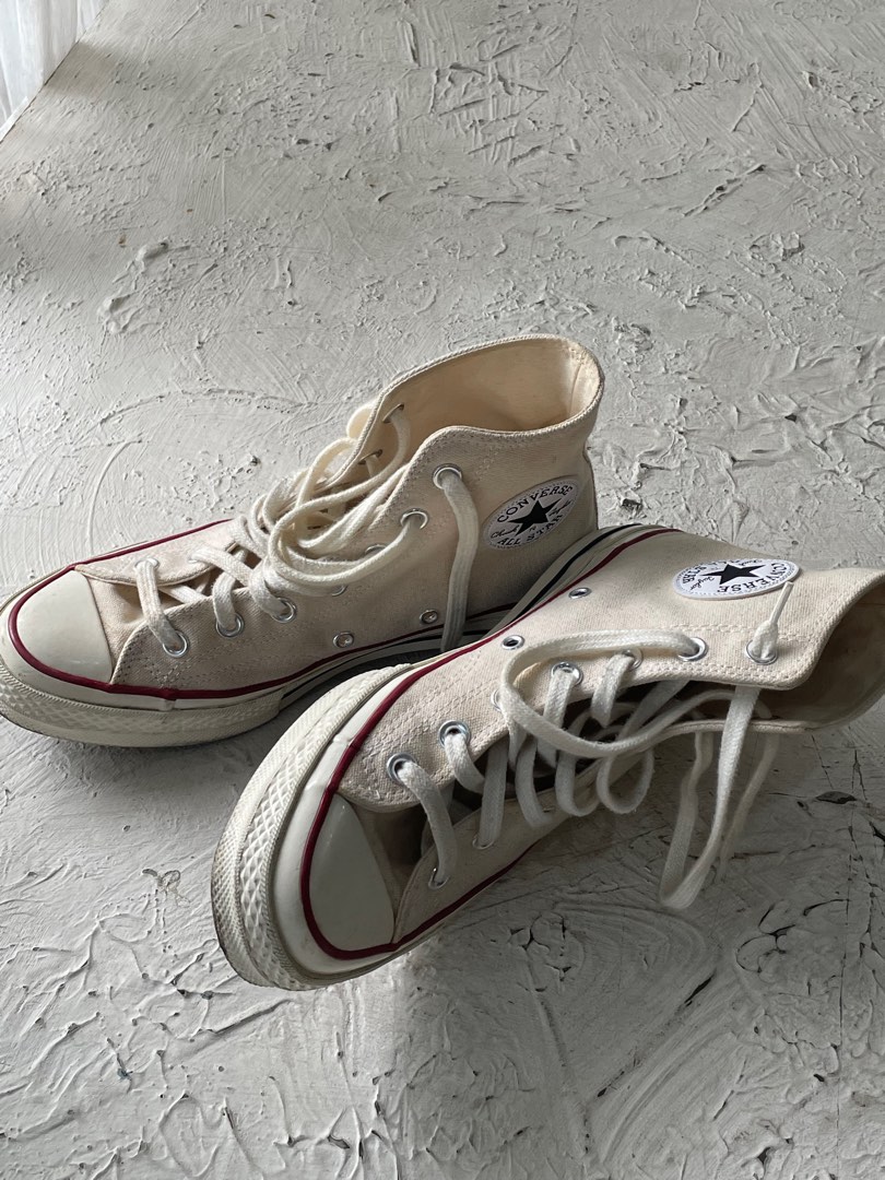 Converse chuck 90 high top parchment, Fesyen Wanita, Sepatu di
