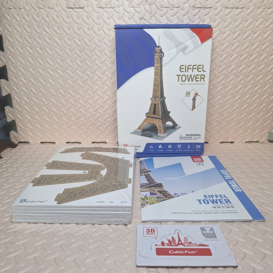 CubicFun Eiffel Tower 3D Puzzle (Category: Board Games & Puzzles) located in Angeles City. Submitted by kewlitibles (Listing ID 1308338307, Image 1). Description: CubicFun 3D Puzzle Replica: Eiffel Tower Model: C044h sealed contents with box brand new LOCATION: Pampanga MOP: Bank Transfer/GCash SHIPPING: Flash / LBC.