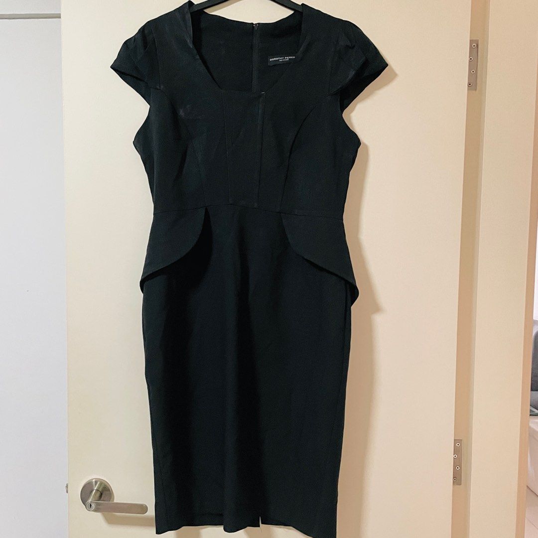 Dorothy perkins black midi dress cheap
