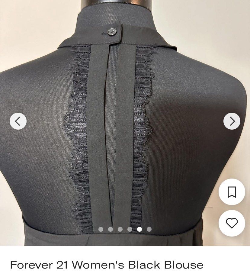 Forever 21 Halter lace top (Category: Sleeveless) located in Quezon City. Submitted by ron_s (Listing ID 1308367667, Image 2). Description: Bawas gamit 💕 Good condition No flaws Fit to S-M No when worn please Reference photo posted*.