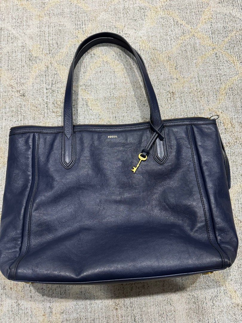 Fossil blue tote clearance