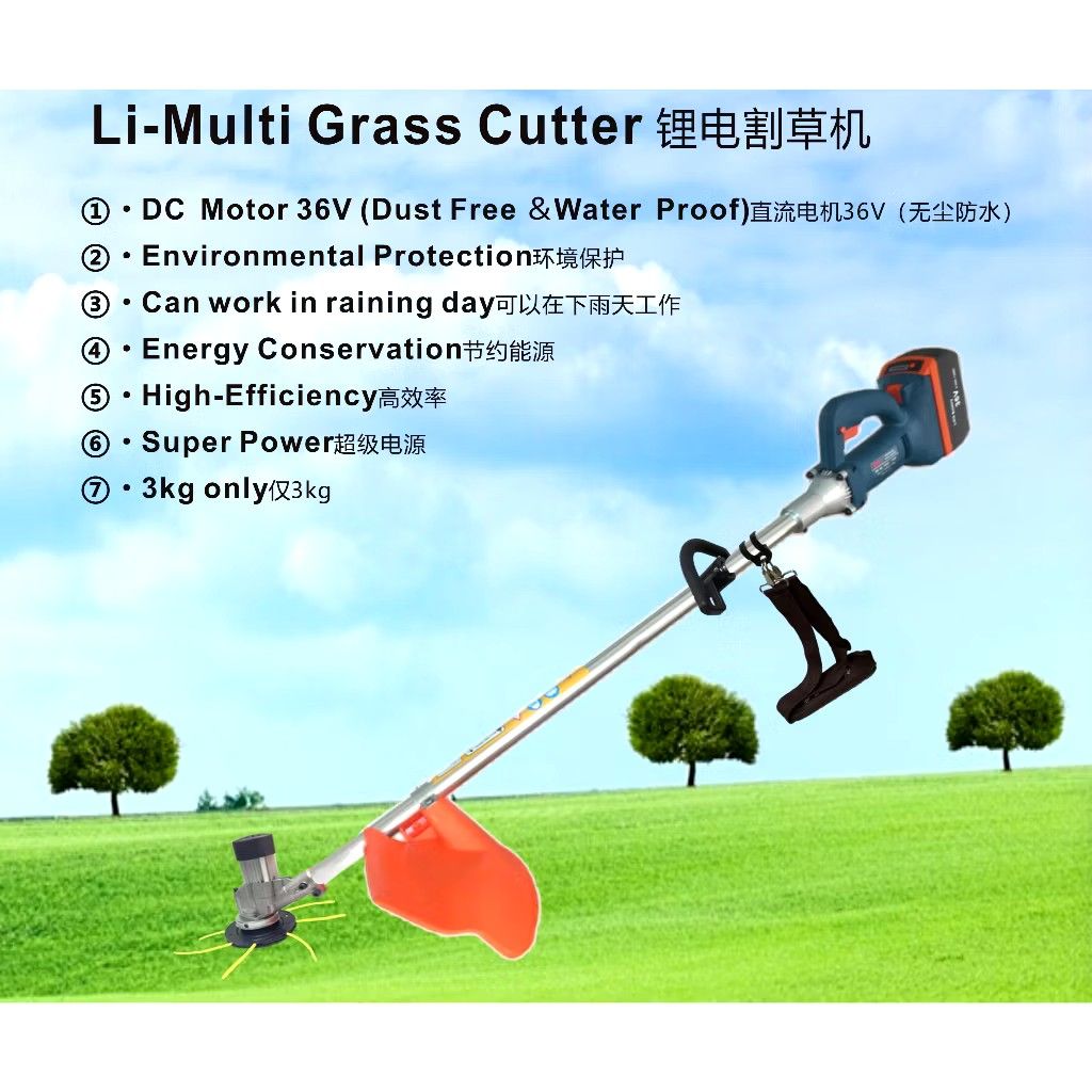 Garden Grass Cutter Cordless Cutting Machine Handheld Trimmer Pruning 36v Li