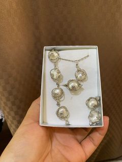 Genuine Pearl Jewelry Set 18KGP