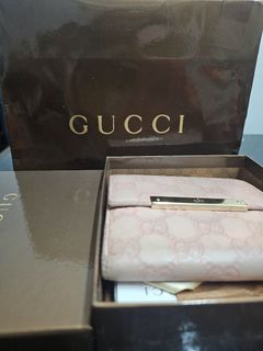 Authentic Pink Gucci Compact Wallet