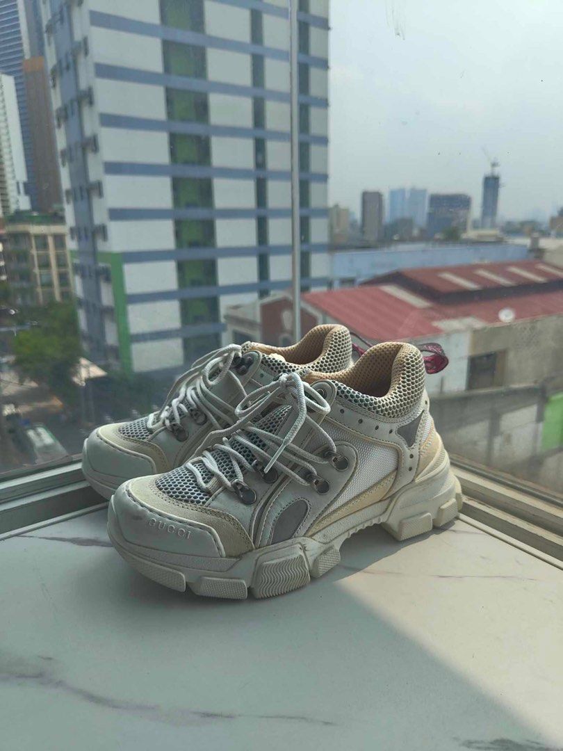 Gucci flashtrek white Women s Fashion Footwear Sneakers on Carousell