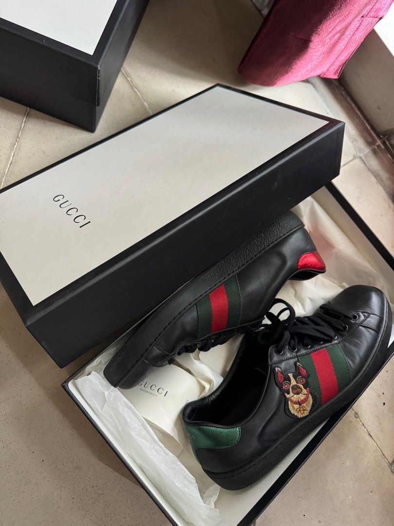 Ace Embroidered Gucci Ace Mens Trainers Ace Snake Snake Shoes