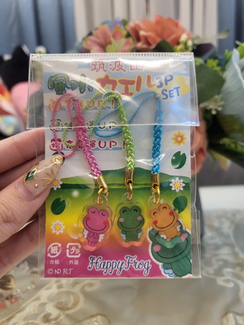 Happy Frog 3 Pcs. Acrylic Keychain Set (Category: Character Goods) located in San Fernando. Submitted by jpmarketplace2023 (Listing ID 1308355009, Image 1). Description: 💚 All items are authentic from Japan. 💛 MOP: GCash (❌️ GCash Protect) 🩵 MOD: LBC only (❌️ S. Checkout, COD, COP) 💙 Meet-up: Vista Mall, San Fernando, Pampanga 💜 All items are on-hand. 🧡 First to pay gets the item first. ❤️ Breakable items are packed with care and caution. S