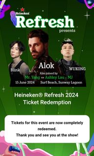 VIP Heineken Refresh presents Alok @ Surf Beach Sunway Lagoon, Tickets ...