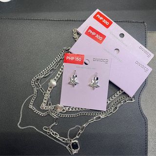 H&M Divided Silver Jewelry - Necklace, Choker and Earrings