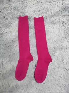Hot Pink Calf High Socks