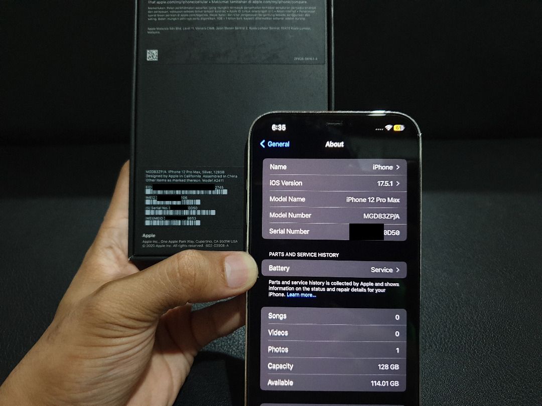 Iphone 12 Pro Max 128gb Silver Factory Unlocked (Category: iPhone 12 Series) located in Manila. Submitted by celerycornbreadclam (Listing ID 1308328382, Image 2). Description: For Sale: Iphone 12 Pro Max 128gb Silver Factory Unlocked For ₱23,000 only. Package Includes: Phone Box Papers Newly Installed Glass Screen Protector Screen and Back Glass in Pristine Condition, No Scratches or Cracks Never opened for repair Stainless Steel Frame has scratc