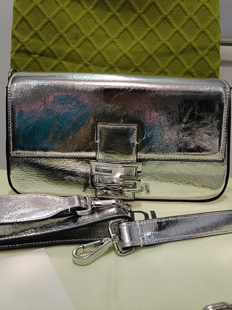 Japan Preloved FF baguette silver (Category: Luxury Bags & Wallets) located in Cebu City. Submitted by erlacoleccion (Listing ID 1308460665, Image 1). Description: 🇯🇵 Japan Auction bag 🇯🇵 Genuine leather 🇯🇵 Quality Assurance GUARANTEED 💯 🇯🇵 with etikita.