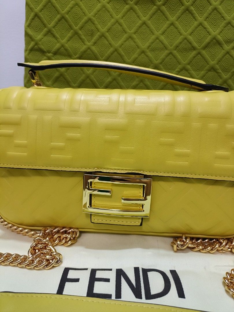 Japn Preloved FF yellow shoulder chain bag (Category: Luxury Bags & Wallets) located in Cebu City. Submitted by erlacoleccion (Listing ID 1308460187, Image 2). Description: 🇯🇵 Japan Auction bag 🇯🇵 Genuine leather 🇯🇵 Quality Assurance GUARANTEED 💯 🇯🇵 with etikita coded.