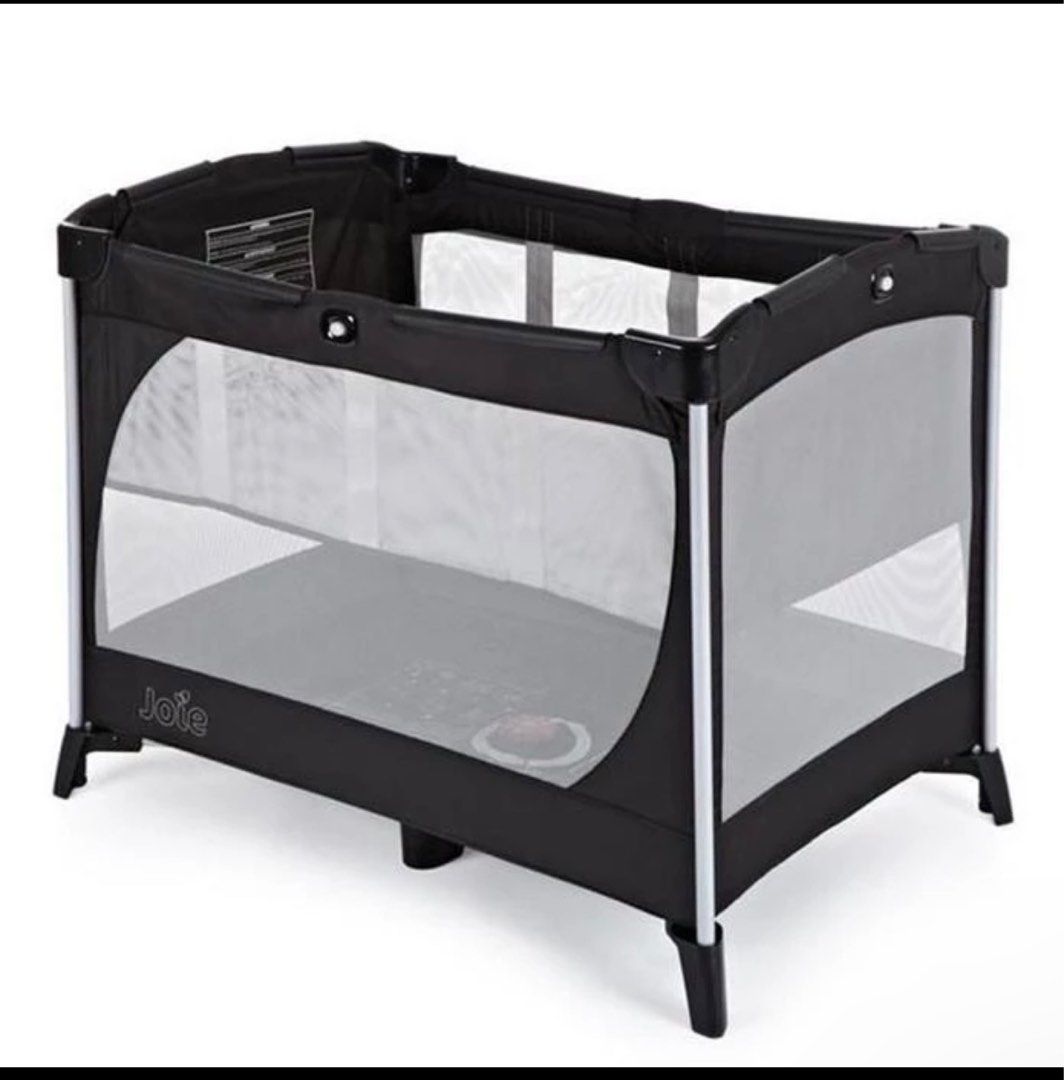 Joie Allura Playpen Black Ink Babies Kids Baby Nursery Kids Furniture Cots Cribs on Carousell