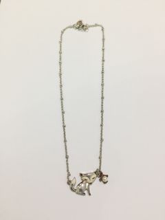 Kissy Star Korea Fox White Gold Necklace (Gold Plated) Handmade in Korea