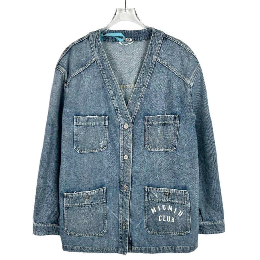 Miumiu 牛仔外套, 名牌精品, 精品服飾在旋轉拍賣 Miumiu 牛仔外套, 名牌精品, 精品服飾在旋轉拍賣