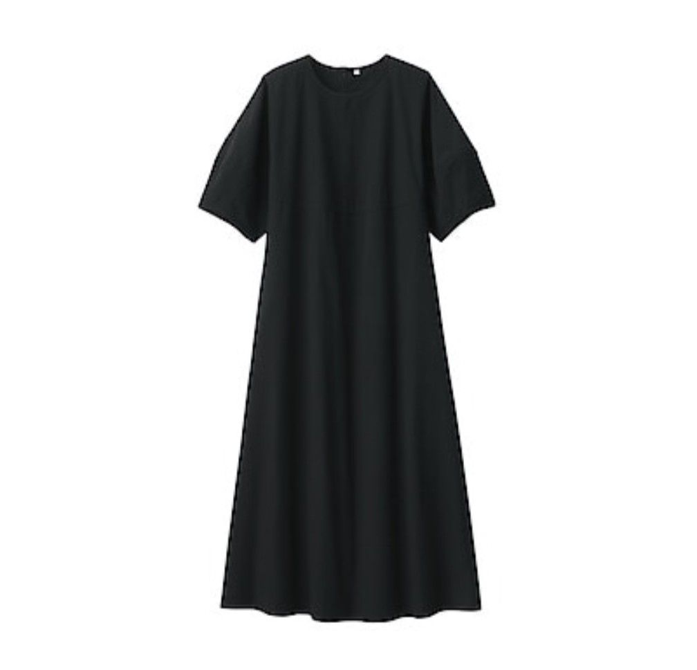 Muji Cool touch broadcloth Pullover S/S dress, Women's Fashion