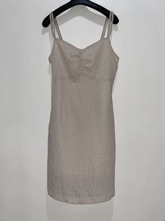 Nude/Beige Ruched Dress