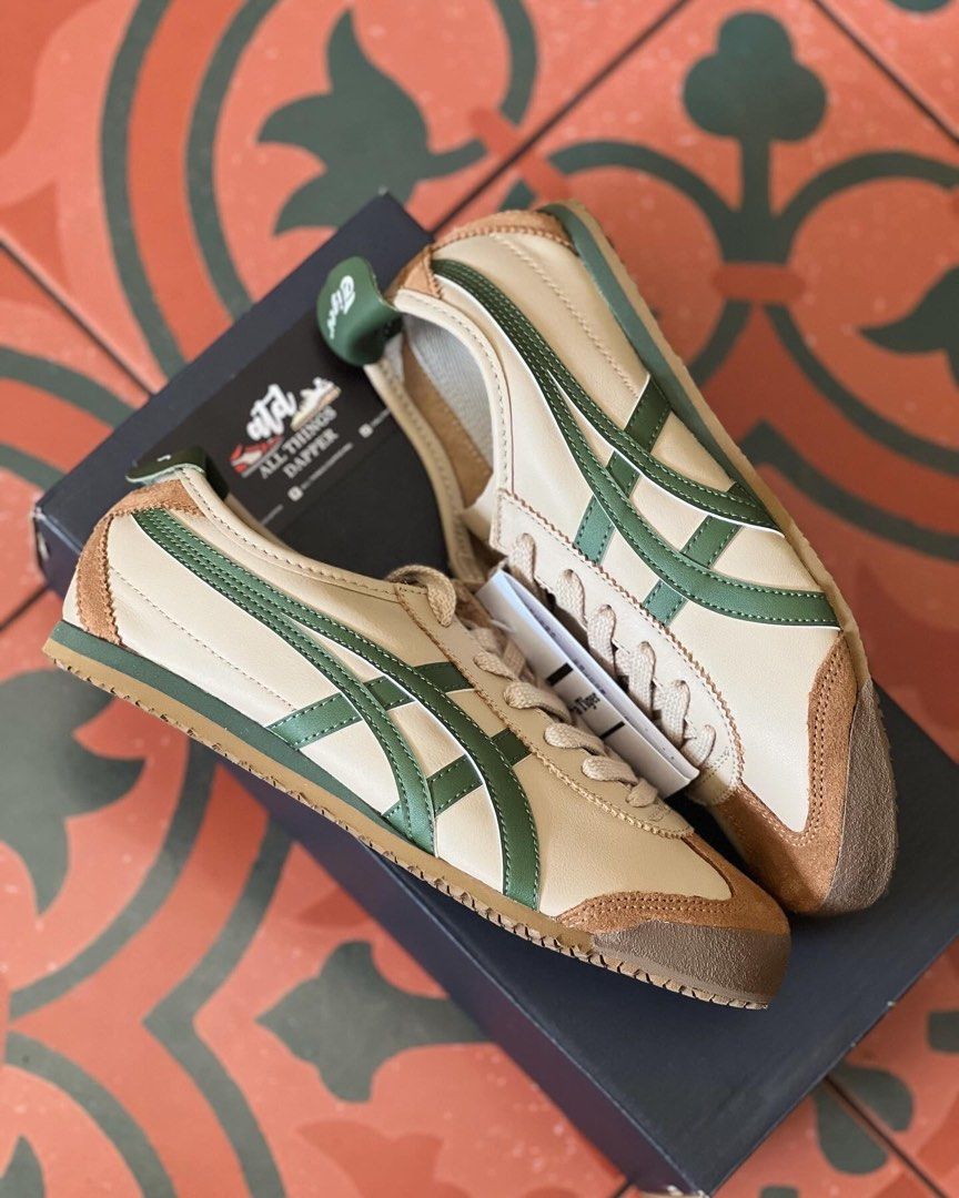 Onitsuka Tiger Mexico 66 “Beige Grass Green” (Category: Sneakers) located in Quezon City. Submitted by allthingsdapper (Listing ID 1308381675, Image 2). Description: Brand new with box 7US women’s (24cm) ₱7195 🚛 Shipping can be through Lalamove/Grab Express for Metro Manila customers while LBC courier for provincial customers. .