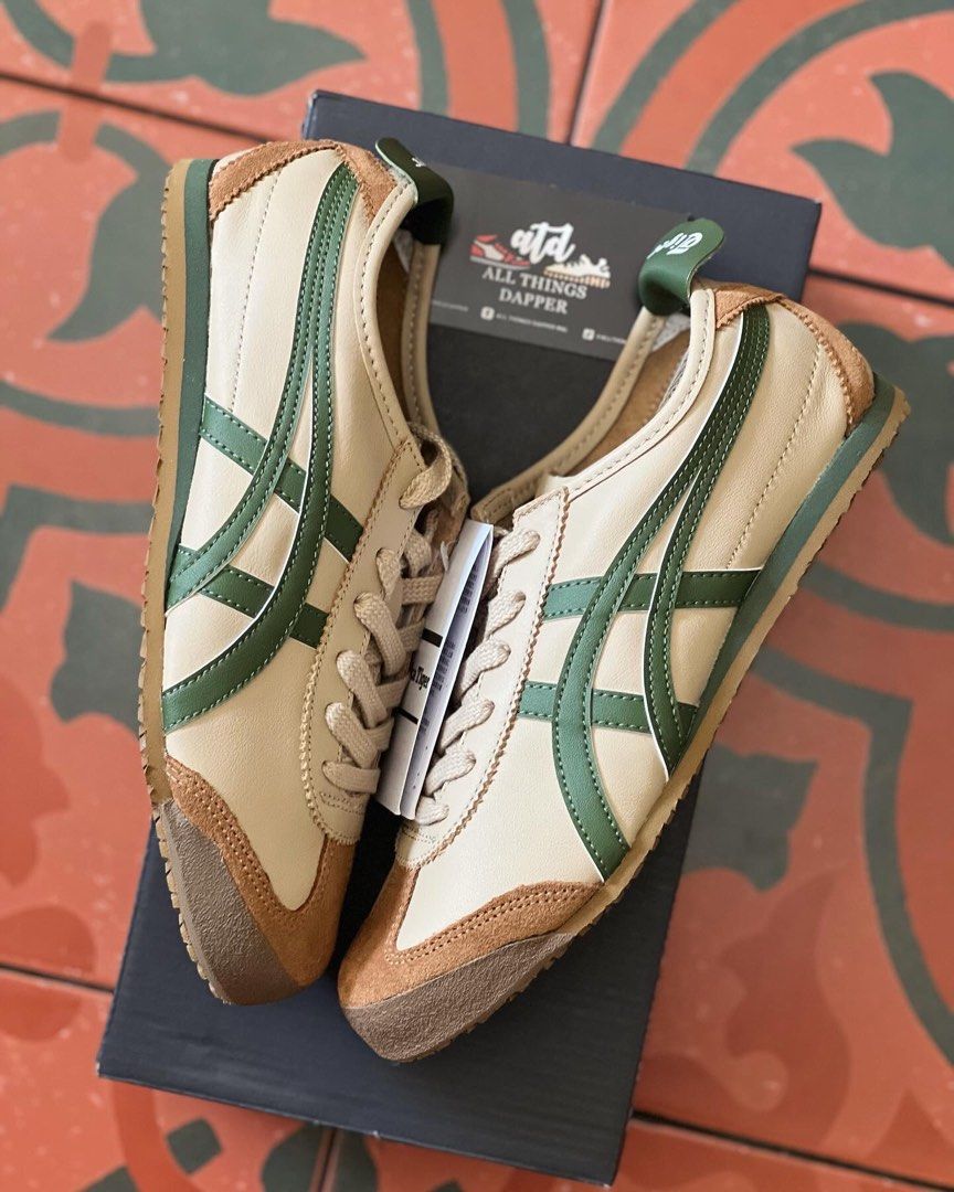 Onitsuka Tiger Mexico 66 “Beige Grass Green” (Category: Sneakers) located in Quezon City. Submitted by allthingsdapper (Listing ID 1308381675, Image 1). Description: Brand new with box 7US women’s (24cm) ₱7195 🚛 Shipping can be through Lalamove/Grab Express for Metro Manila customers while LBC courier for provincial customers. .