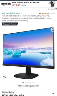 Philips 27-inch computer display monitor64190441620610110