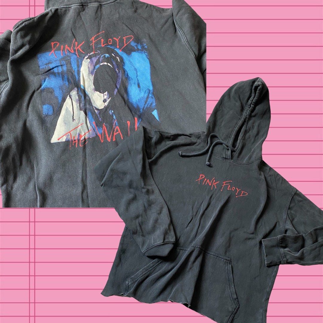 Pink floyd cropped hoodie online