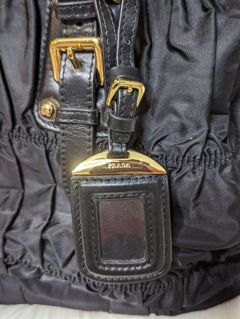 Prada BR5116 Tessuto Soft Calfskin (Category: Luxury Bags & Wallets) located in Manila. Submitted by facet.ornament (Listing ID 1308441933, Image 3). Description: Prada BR116 Tessuto Soft Calfskin Nero Bag in Gold hardware Made in Italy with dust bag, detachable sling strap, care cards Like new Seldom used Gold hardware in prestine condition No rubs on the handle and sides.