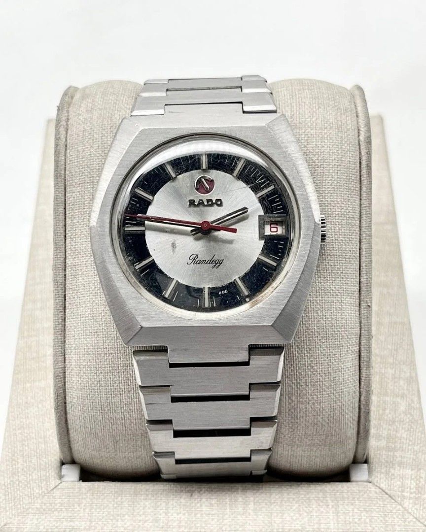 Rado Randegg Silver Dial Steel (Category: Luxury Watches) located in Manila. Submitted by _classicwatchcollection (Listing ID 1308435461, Image 1). Description: FS: Rado Randegg Silver Dial Steel Php: 8,000 Condition: 9/10 (Goodworking) Case size: 36mm Unit only. Pm or Contact 09063027061 for inquiries..