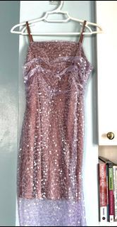 (S) Pink/purple sparkly glittery dress/gown - casual, y2k, fairy