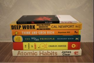 [SET or RETAIL] Brandnew Self Help Books for Sale — Art of War, Deep Work, Think and Grow Rich,  The 80/20 Principle, The Power of Habit, Atomic Habits etc...