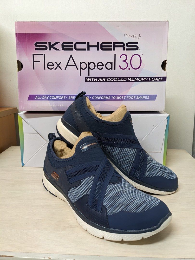 skechers air cooled memory foam flex appeal 3.0