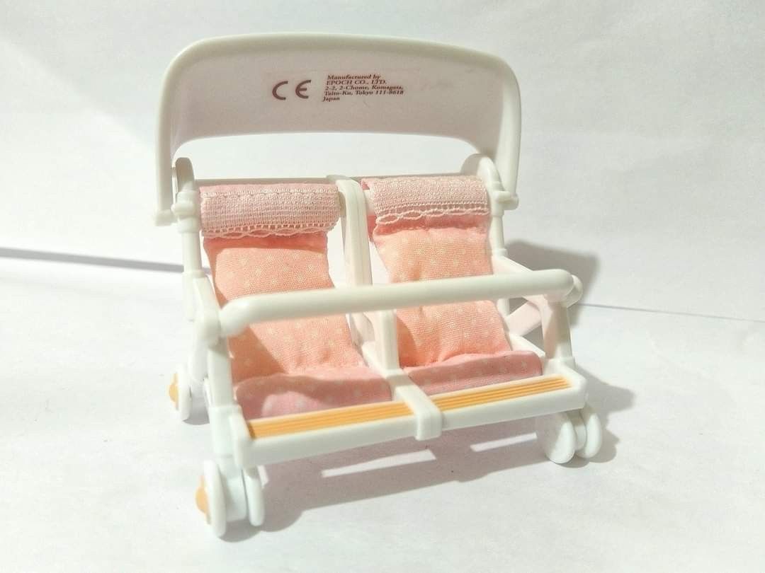 Sylvanian Families - Double Stroller (Good as new, loose) (Category: Kids Toys) located in Quezon City. Submitted by just_d_toys_quezon_city (Listing ID 1308397074, Image 1). Description: Location: Cubao, QC MOP: Gcash MOD: Flash Express or Lalamove.