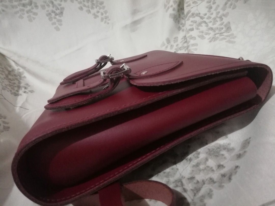 Cambridge satchel barrel backpack top