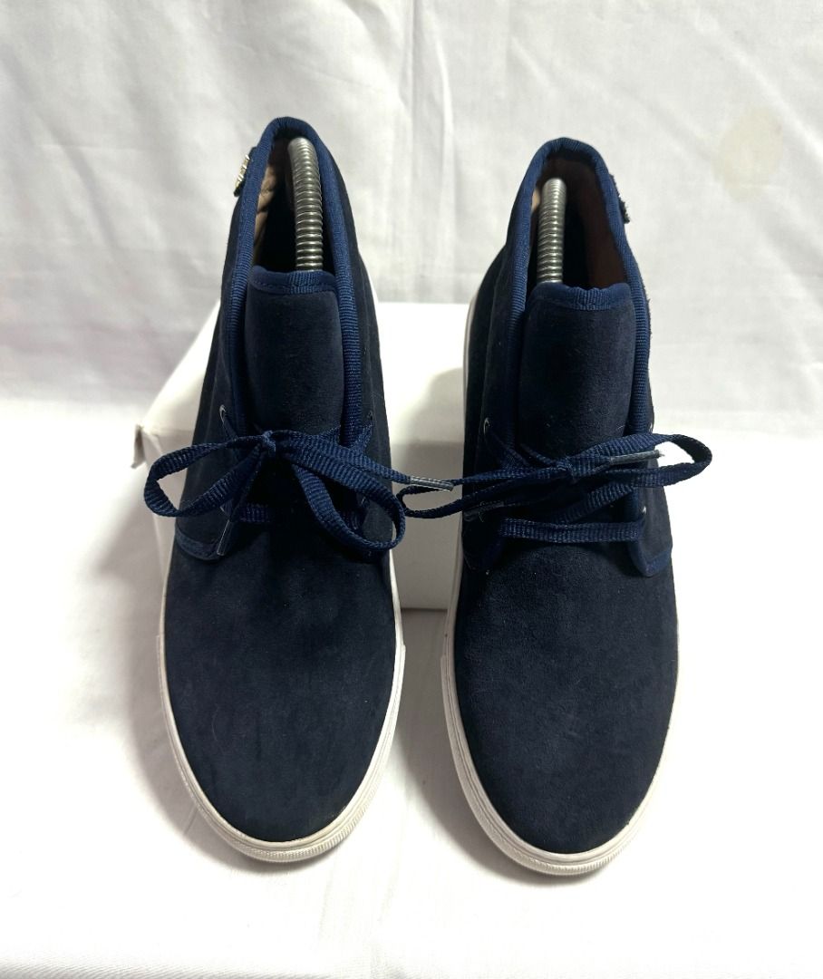 TORY BURCH Blue Suede Hi Tops Sneakers Size 8 M Women s Fashion Footwear Sneakers on Carousell