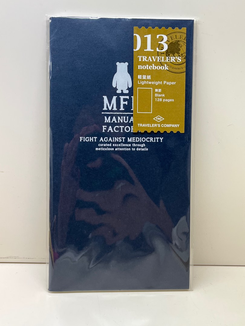 TRAVELER'S NOTEBOOK 旅行者工廠 - MF BEAR 旅行者筆記 長版 輕量紙 補充裝 海軍藍 2019, 興趣及遊戲 ...
