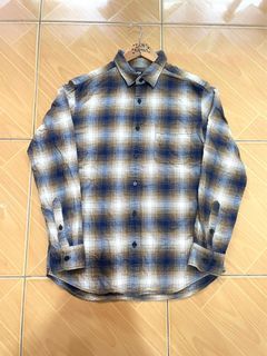 UNIQLO MEN’S FLANNEL REGULAR FIT CHECKERED SHIRT LARGE❗️  EXCELLENT TO NEW CONDITION❗️