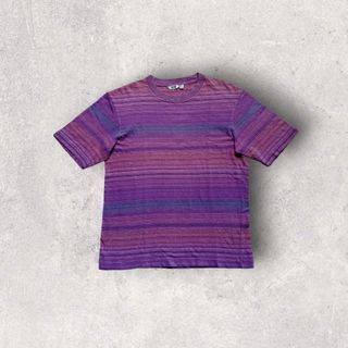 Uniqlo purple Stripe T-shirt