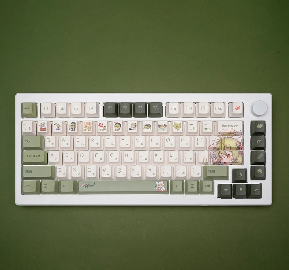 Utyping Neko Touch Cherry Profile Keycaps Set Anime SeeAudio charater ...