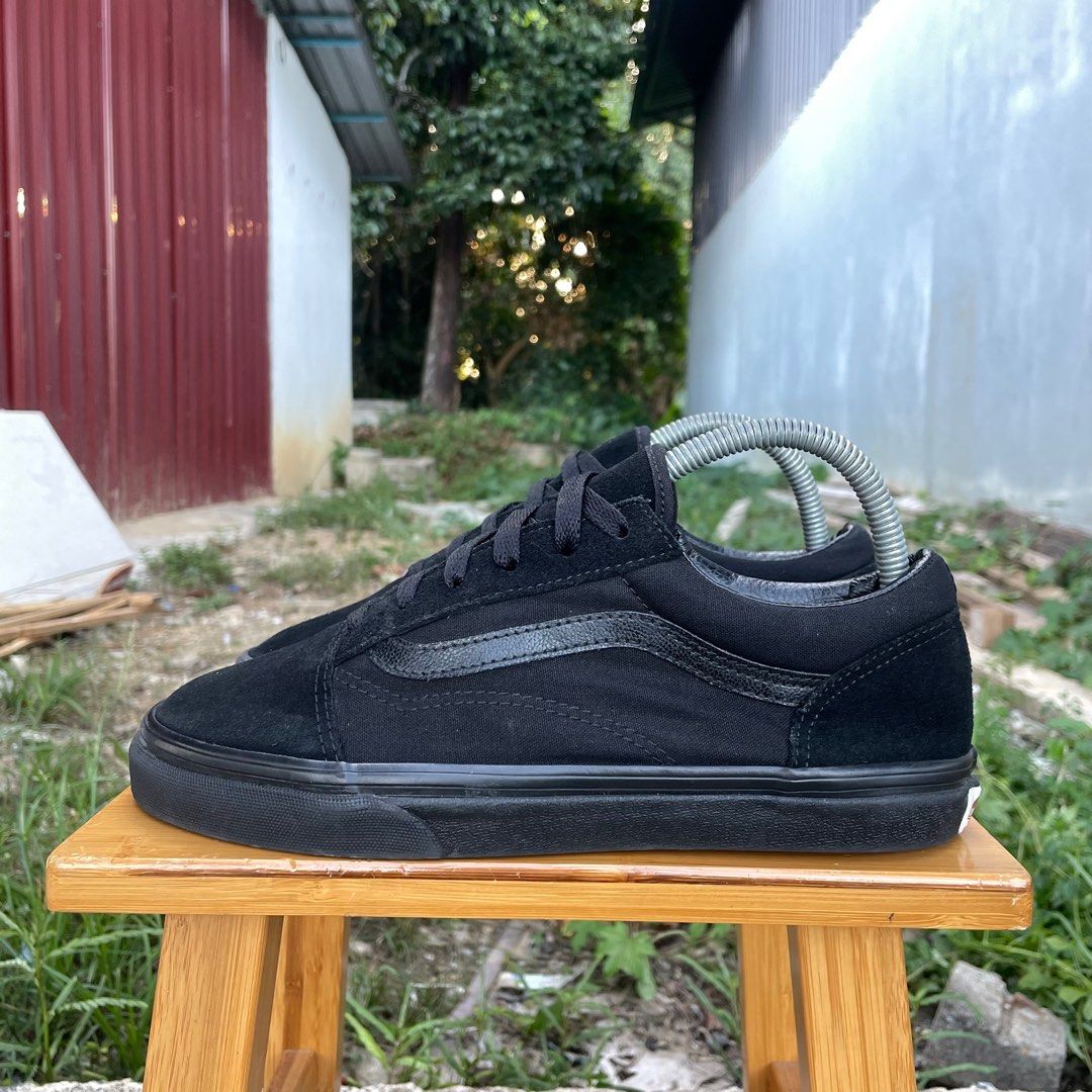 Vans 0ld Skool Classic Black Black 5.5UK 24.5cm RM9O Women s Fashion Footwear Sneakers on Carousell